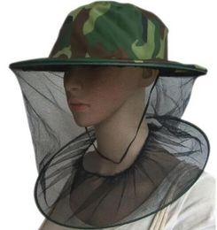 Camouflage bijenteelt imker Anti-Mosquito Bee Bug Insect Fly Mask Cap Hat met hoofd Net Mesh Face Protection Outdoor Fishing LL