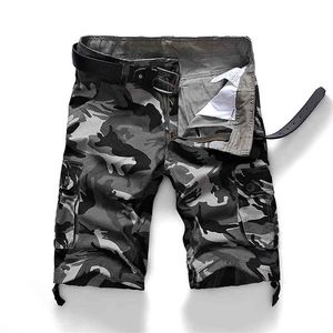 Camouflage Camo Cargo Shorts Hommes D'été Casual Coton Multi-Poche Lâche Armée Militaire Tactique Plus La Taille 44 210806