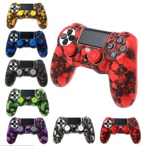 Camuflaje Camo Silicona PS4 Funda para Sony PlayStation 4 PS5 DS4 Pro Controlador delgado Cubierta de protección suave Piel