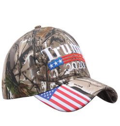 Camouflage Donald Trump-hoed Amerikaanse vlag baseballpet Keep America Great 2020-hoed 3D-borduurwerk Sterletter Camo verstelbare Snapback6658799