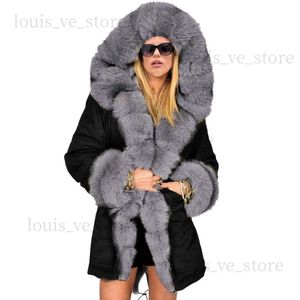 Camouflage camougon tricot de fausse fourrure manteaux femelles femmes plus taille hiver chaude épais vestes longues manteaux t230808