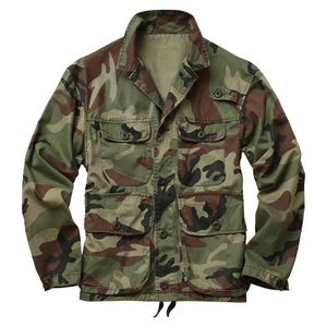 Camouflage jas man militaire leger stijl jassen katoen tops jas losse baggy casual mannen uitloper kleding