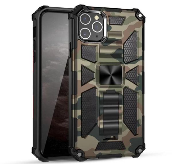Camouflage Kickstand Case Funda Case pour iPhone 11 12 Pro Max XS XR 7 8 Plus Armor Magnet ANNAGNER RANE TÉLÉPHONIQUE DE PROTECTION DE LA RÉPOSITIF C1475382
