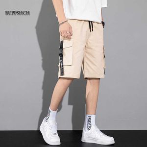 Camouflage losse lading shorts mannen cool zomer militaire camo korte broek homme geen riem 210714