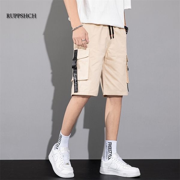 Camouflage Loose Cargo Shorts Hommes Cool Summer Militaire Camo Pantalon Court Vente Homme Pas de Ceinture 210712