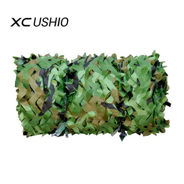 Camouflage Militaire Net Camo Net 4 * 3 m / 1.5 * 3 m Ultraléger Voiture Tente Ombre Auvents Camping Bâche Soleil Abri Filet Camouflage Maille Y0706