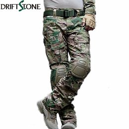 Pantalon tactique militaire de camouflage Pantalon d'uniforme militaire de l'armée Pantalon cargo de combat Airsoft Paintball avec genouillères V191114238Q
