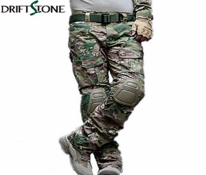 Camouflage Militaire tactische broek Army Leger Militaire uniforme broek Airsoft Paintball Combat Cargo Pants met knie pads v1911114695453