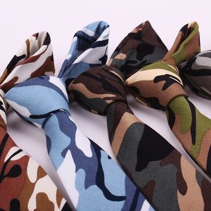 Corbata de camuflaje, 5 cm, 5 colores, corbata de soldado de algodón para el día del padre, regalos de Navidad, TNT gratis, Fedex