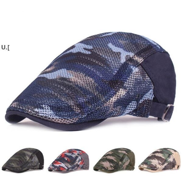 Camouflage Net Ball Cap Crème Solaire Peaked Hat Casquettes De Baseball D'été Mesh Respirant Chapeaux Creative Party Supplies CCA13056