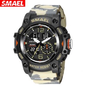 Camouflage Outdoor Sports Menc Tactical Tactical Light Night Light Double affichage Dual Timing Digital Electronic Watch