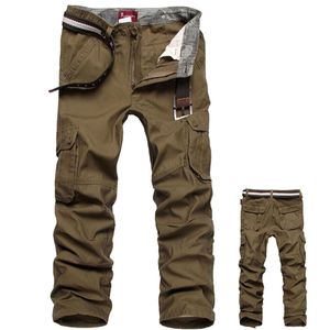 Pantalon de Camouflage pour hommes, pantalon Cargo militaire, 100% coton, kaki/vert/marron/noir, grande taille 30-44, pantalon Long pour hommes, 2018