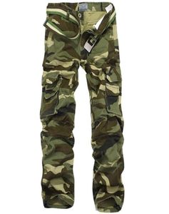 Pantalons de camouflage Men Multi Pocket Cotton Military Cargo Camo Pantal