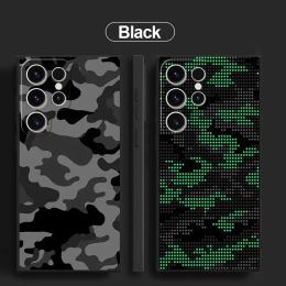 Camouflagepatroon Camo Militair Army Telefoon hoes voor Samsung Galaxy S22 Opmerking 20 Ultra S23 S21 S20 FE S10 S10E Siliconen Cases