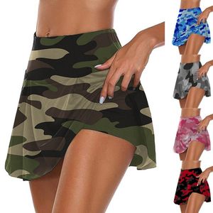 Camouflage imprimement les leggings courts femmes fitness push up legging sexy mode décontracté taille haute femme soulevez le pantalon de jupe hanche