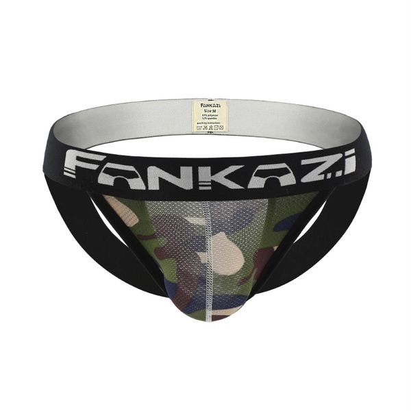 Camouflage Sexy Hommes Strings et G Strings Sous-Vêtements Jockstrap Nylon Jock Strap Bikini G-strings Hommes String Gay Sous-Vêtements Pénis Pouch241p