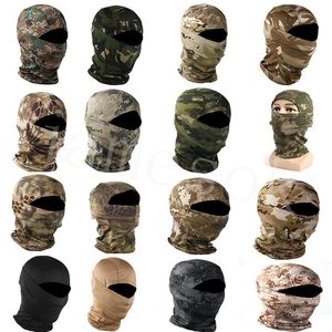 Camouflage Ski masque tactique capuche Skullies bonnets pour hommes femmes moto cagoule couvre-chef sport cyclisme chapeau DB405