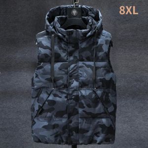 Gilet de Camouflage pour hommes, vestes sans manches à la mode 7XL, gilets de grande taille, manteau de grande taille pour printemps et automne