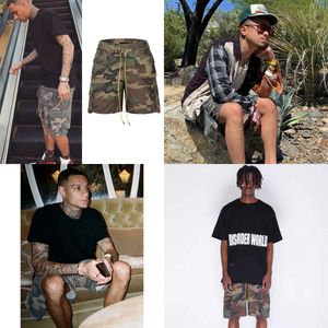 Camouflage Vintage Cargo Shorts Mens Three-Dimensional Tailoring Pocket Army Hip Hop Streetwear All-Match Casual 210713
