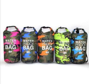 Camouflage Sac Étanche Paquet Sec Sacs De Stockage De Natation En Plein Air Homme Rafting Sack Kayak Drifting River Trekking sac à dos 5L à 30L