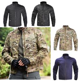 Camouflage Coupe-Vent Tactique En Plein Air Veste Sport Woodland Chasse Vêtements Tir Manteau Combat Vêtements NO05-208B
