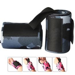 Camouflage Pols Wrap Ondersteuning Gewichtheffen Hoge elastische stof Polsbandje Gym Fitness Brace Strap Barbell Lift Aid Bandage 240122