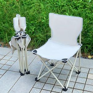 Meubles de Camp 1pc chaise de Camping Portable 200kg portant pliable léger pour la pêche en plein air pique-nique plage fête tabouret pliant