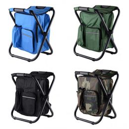 Meubles de camp 2 en 1 sac de chasse pliant chaise sac à dos portable sac de pique-nique siège de randonnée camping chaise de pêche étanche nouveau HKD230909
