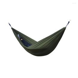 Kampmeubilair 2 Personen Draagbare Parachute Hangmat Outdoor Survival Camping Hangmatten Tuin Vrijetijdsreizen Dubbele Opknoping Schommel 270cmx140cm