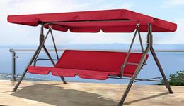 Camp Furniture 3 stoel swing luifels kussen deksel set patio stoel hangmat vervanging waterdichte tuin buiten9498684