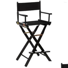 Camp Furniture 30 Directors Chair Black Frame-Black Toile Drop Livracs Sports Outdoors Camping Randonnée et Otec3