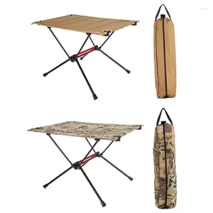 Muebles de campamento 40x59 cm Mesa de camping portátil plegable al aire libre con patas de aluminio Tela Oxford Material duradero superior