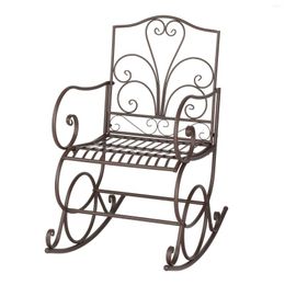 Mobilier de camp 592 Artisasset élégant extérieur loisirs fer chaise à bascule peinture 5 Styles pour parc jardin terrasse Patio