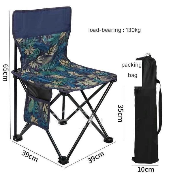 Muebles de campamento 600D Oxford Tela Metal Silla de camping portátil Pesca Senderismo Playa Turista Dibujo al aire libre Jardín Blanco Negro Azul marino Hoja de arce HKD230909