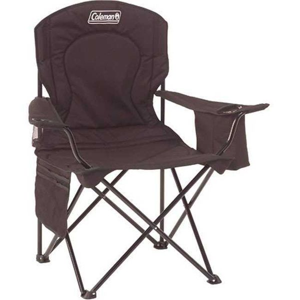 Camp Furniture Chaise de camping pour adulte avec glacière intégrée pour 4 canettes Noir HKD230911