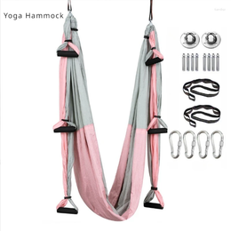 Kampmeubilair Antenne Yoga hangmat Volledige set Voor Inversie-oefeningen Trapeze-verlenging Anti-zwaartekracht Plafond Hangend Schommel- / Luchthangmatten