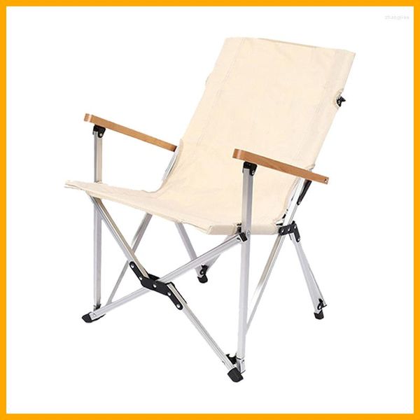 Mobilier de camp en alliage d'aluminium chaise papillon Camping en plein air pliant Portable lumière loisirs pêche Oxford tissu doux pour la peau respirant.