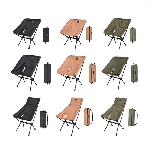 Mobilier de camping cadre en alliage d'aluminium fauteuil de camping en plein air fournitures tabouret chaise de lune pliable légère pour la randonnée en sac à dos