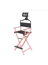 Camp Furniture Frame en aluminium Maquilleur Artiste Artiste Chaise W Adjustable Head Rest Rose Gold Portable Professional Beauty