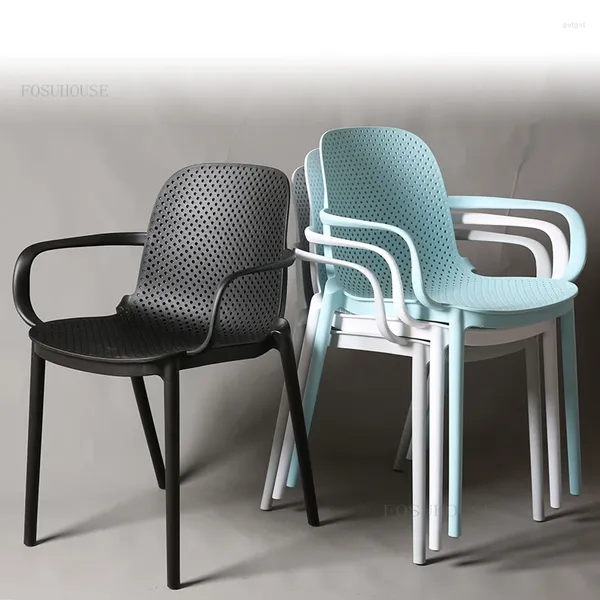 Chaises de plage en plastique américaines, mobilier de camp, Simple, extérieur, dossier, accoudoir, empilable, pour café, salle à manger