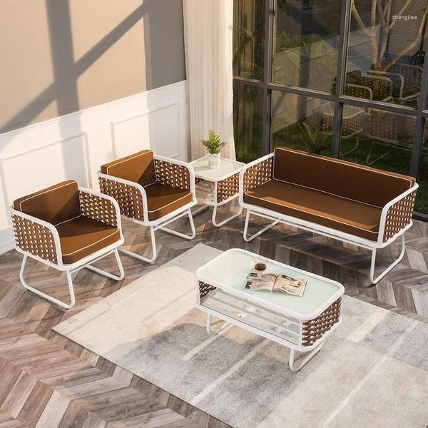 Mobilier de camp, balcon, jardin, Patio, ensembles de canapés, cour extérieure, terrasse, chaise en rotin, Simple, petit appartement, Villa, canapés de loisirs