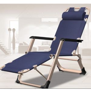 Meubles de camping chaises de plage multi-vitesses réglables des deux côtés Tube loisirs fauteuil inclinable bureau sieste lit pliant extérieur Portable