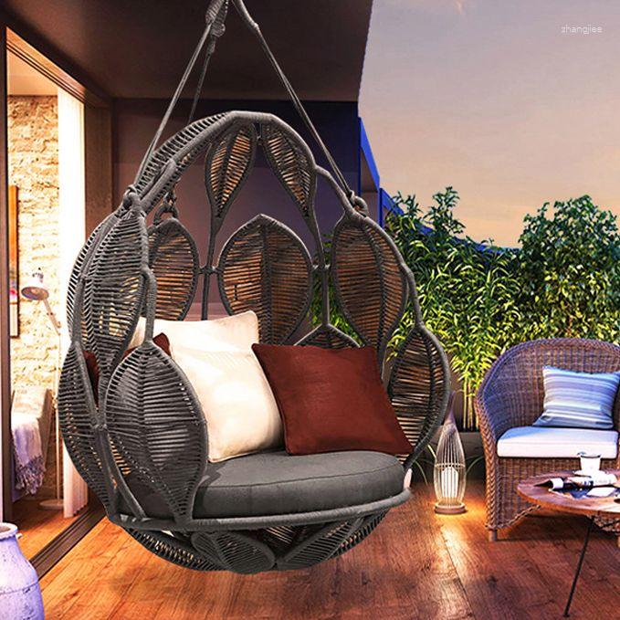 Meubles de camping nid d'oiseau balançoire panier chaise en rotin cour extérieure berceau d'atterrissage intérieur balcon hamac simple