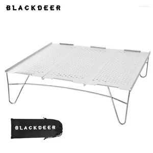 Meubles de Camp Blackdeer Table d'extérieur pliable et Portable en alliage d'aluminium ultraléger pour Barbecue de Camping MINI argent