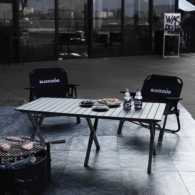 Походная мебель BLACKDOG, черный алюминиевый сплав, стол для яичного рулета, съемный уличный складной портативный инструмент для пикника и сбора