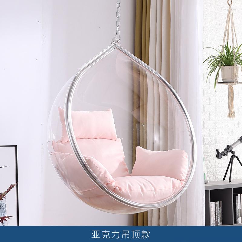 Camp Furniture Bubble Chair Hanging Ball Space Glass Basket Nordic Outdoor Swing Transparent Hammock