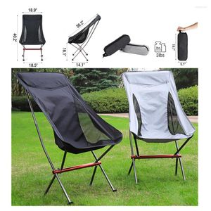 Meubles de Camp chaise de Camping en plein air ultra-léger pliant lune chaises Portable plage aluminium alliage pêche pour pique-nique barbecue repos