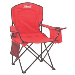 Mobiliario de campamento Silla de camping con refrigerador incorporado para 4 latas Silla plegable roja sillas de camping 231120