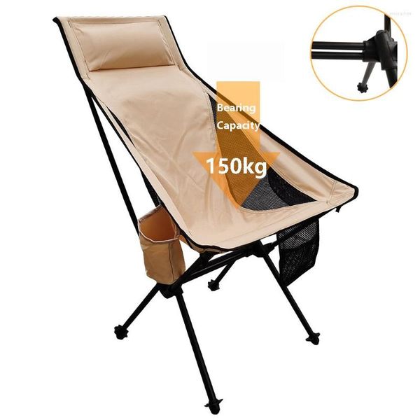 Mobilier de camping Camping chaise de pêche Portable ultra-léger pliant avec oreiller voyage en plein air plage randonnée siège de pique-nique