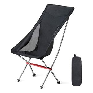 Muebles de campamento Silla plegable para acampar Soporte de metal completo duradero Playa de gran tamaño Impermeable Portátil Silla de luna al aire libre de alta calidad Campamento